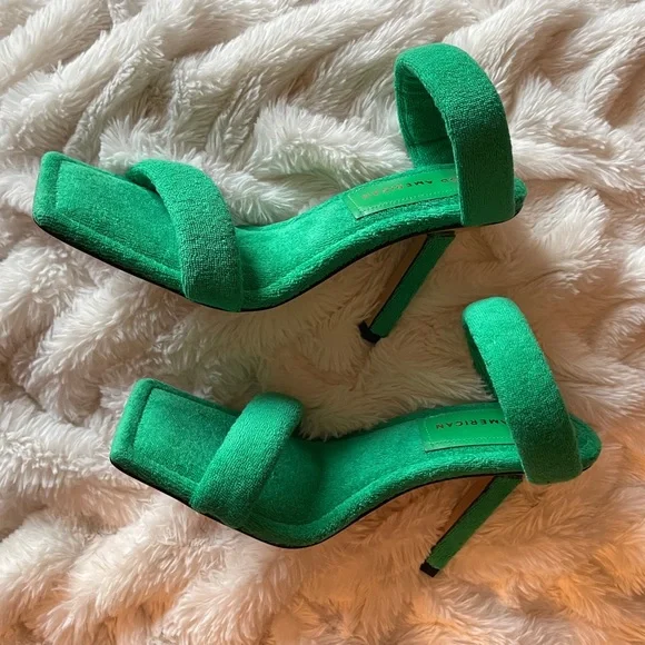 Good American Terry Slip on High Heels Sandals. New. Size 6 - Picture 5 of 16